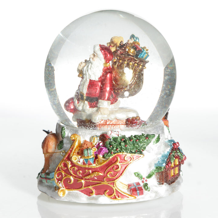 Christmas Musical Snowglobe with Santa and his Reindeers