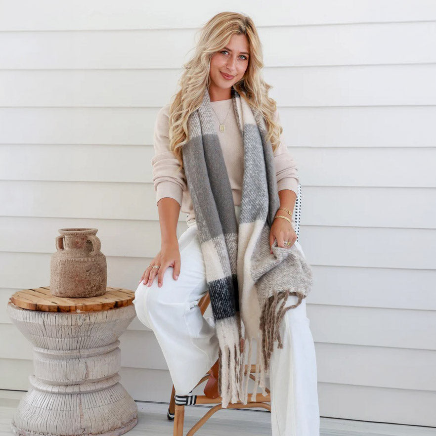 Winter Lux Knit Wrap Scarf