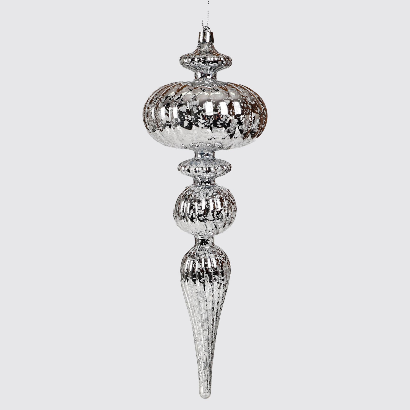 Silver Finial Tree Decoration 30cm