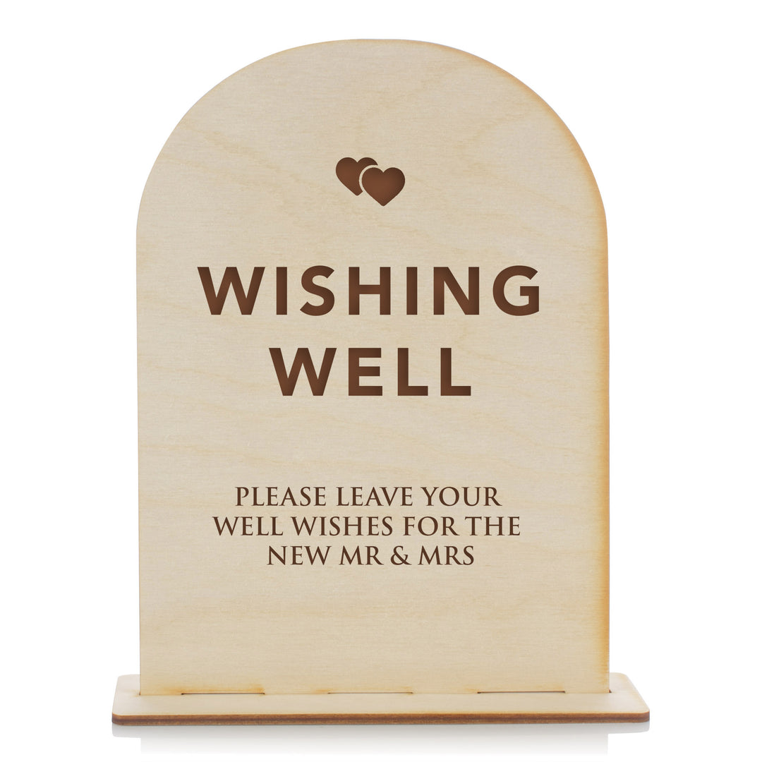 Personalised Our Love Story Wedding Wishing Well Plywood Sign