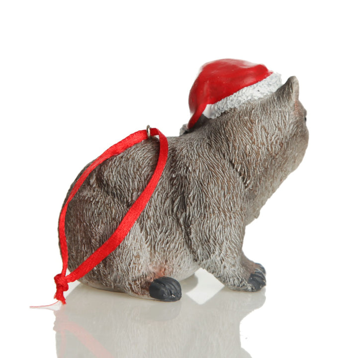 Wombat Australiana Christmas Tree Decoration Back