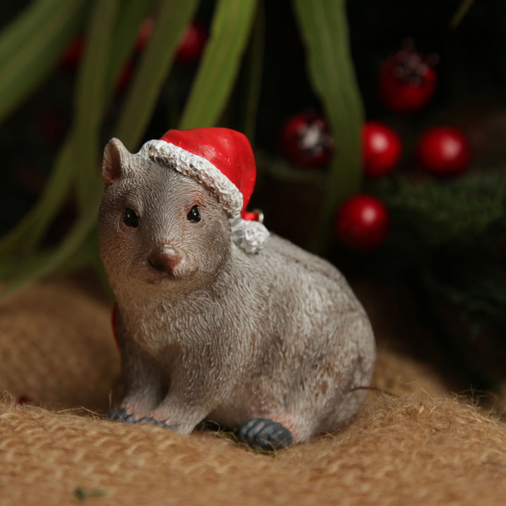 Wombat Australiana Christmas Tree Decoration Front Detail