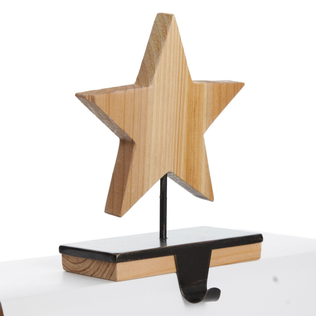 Wood Star Stocking Hanger