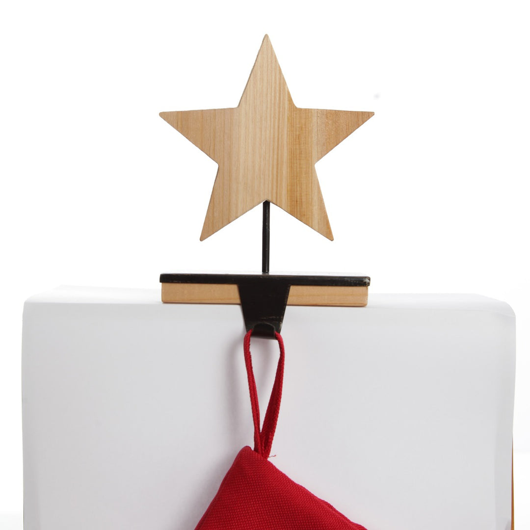Wood Star Stocking Hanger