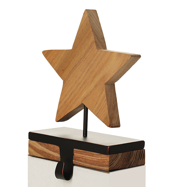  Wood Star Stocking Hanger