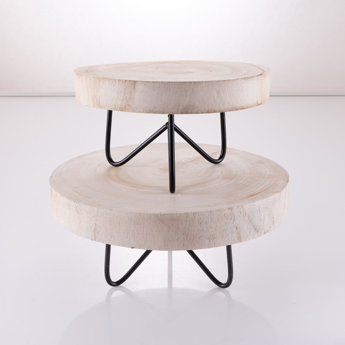 Wooden Display Stand with Metal legs - 22x12cm & 29x12cm