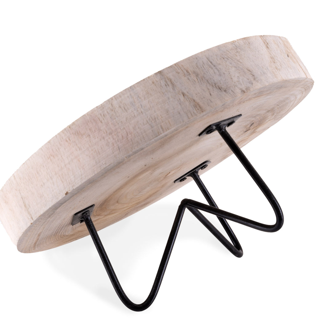 Wooden Display Stand with Metal legs