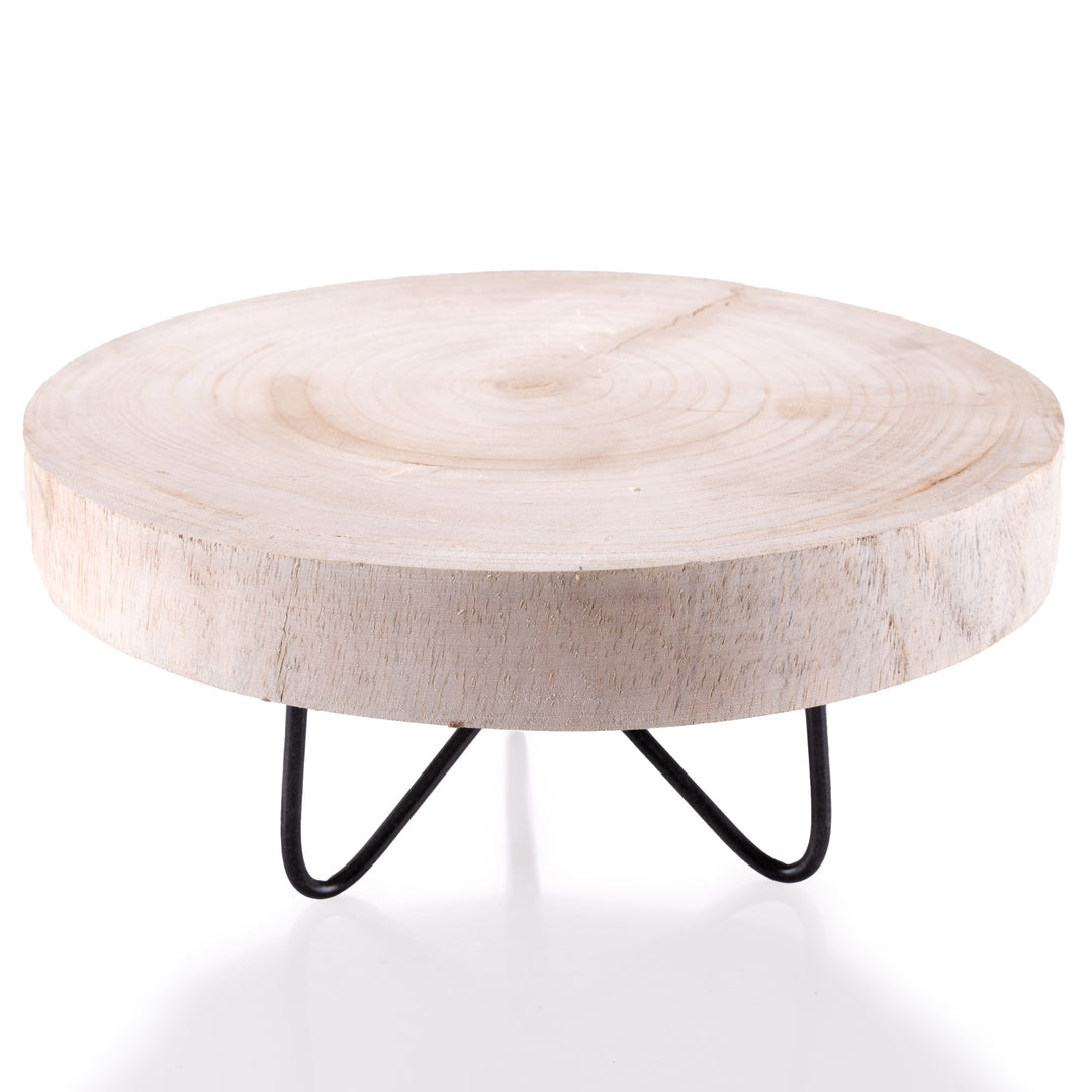 Wooden Display Stand with Metal legs