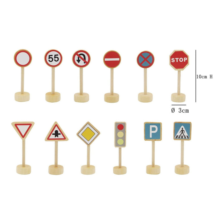 Wooden Play Set - Road Signs