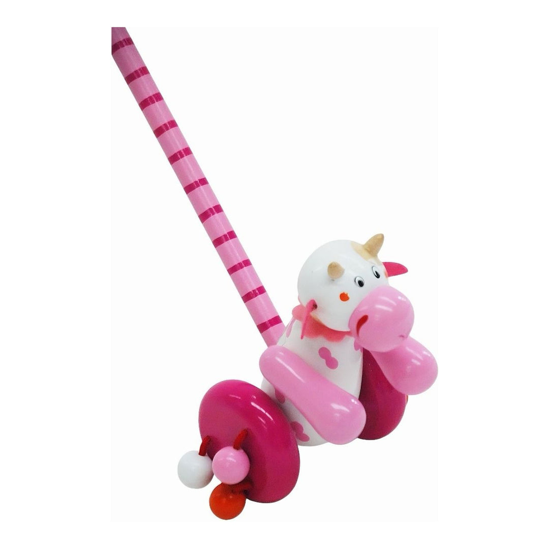 Wooden Push Along - Cow