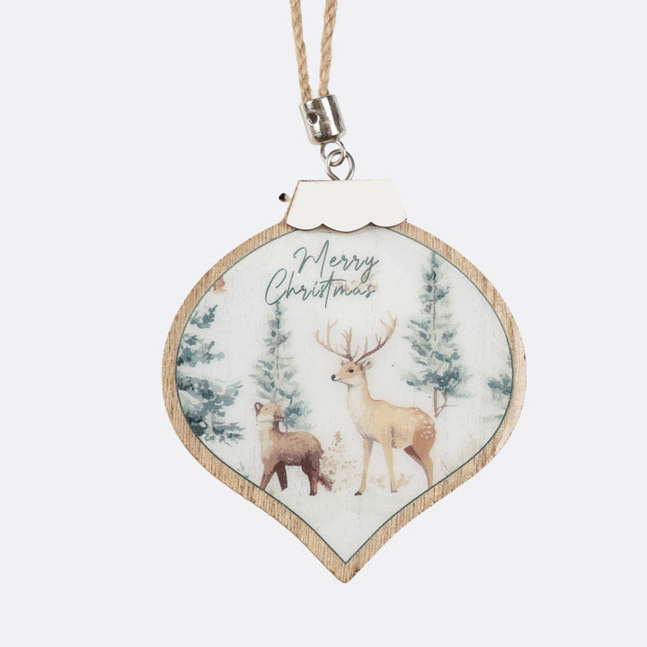 Woodland Christmas Tree Decoration Set of 3 - 9cm