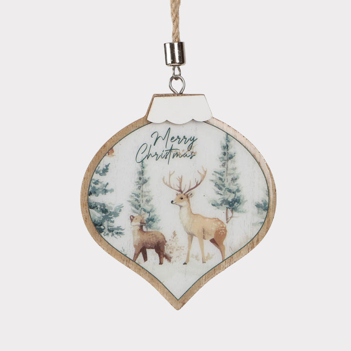 Woodland Christmas Tree Decoration Set of 3 - 9cm