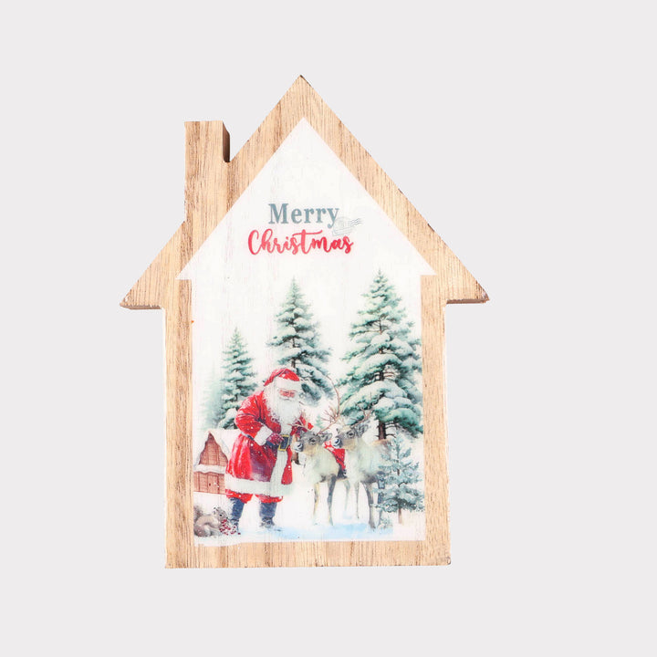 Woodlands Santa House Sign - 17cm