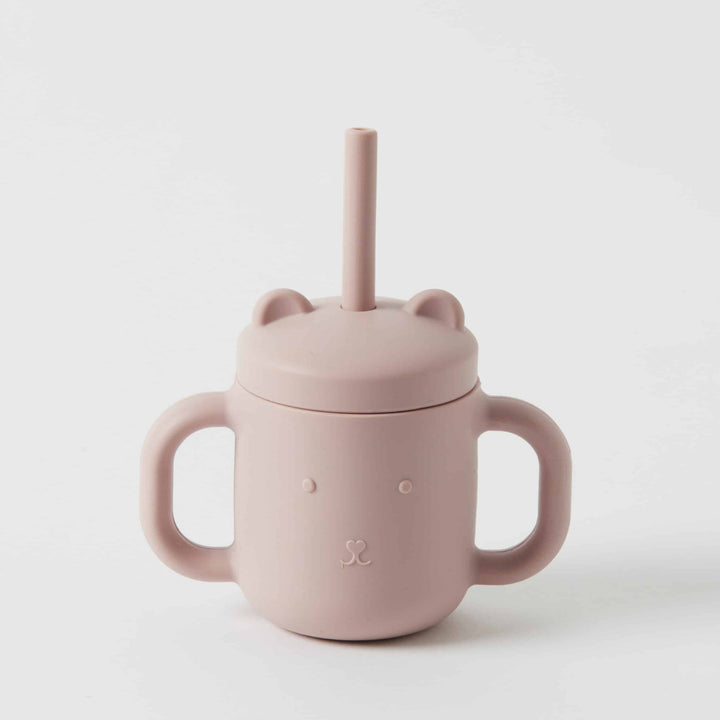 Henny Silicone Sippy Cup with Straw - Musk