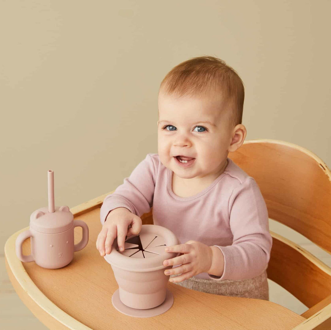 Henny Silicone Sippy Cup with Straw - Musk
