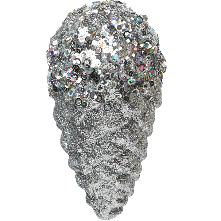 Glitter &amp; Sequin Hanging Pinecones - Set of 2 