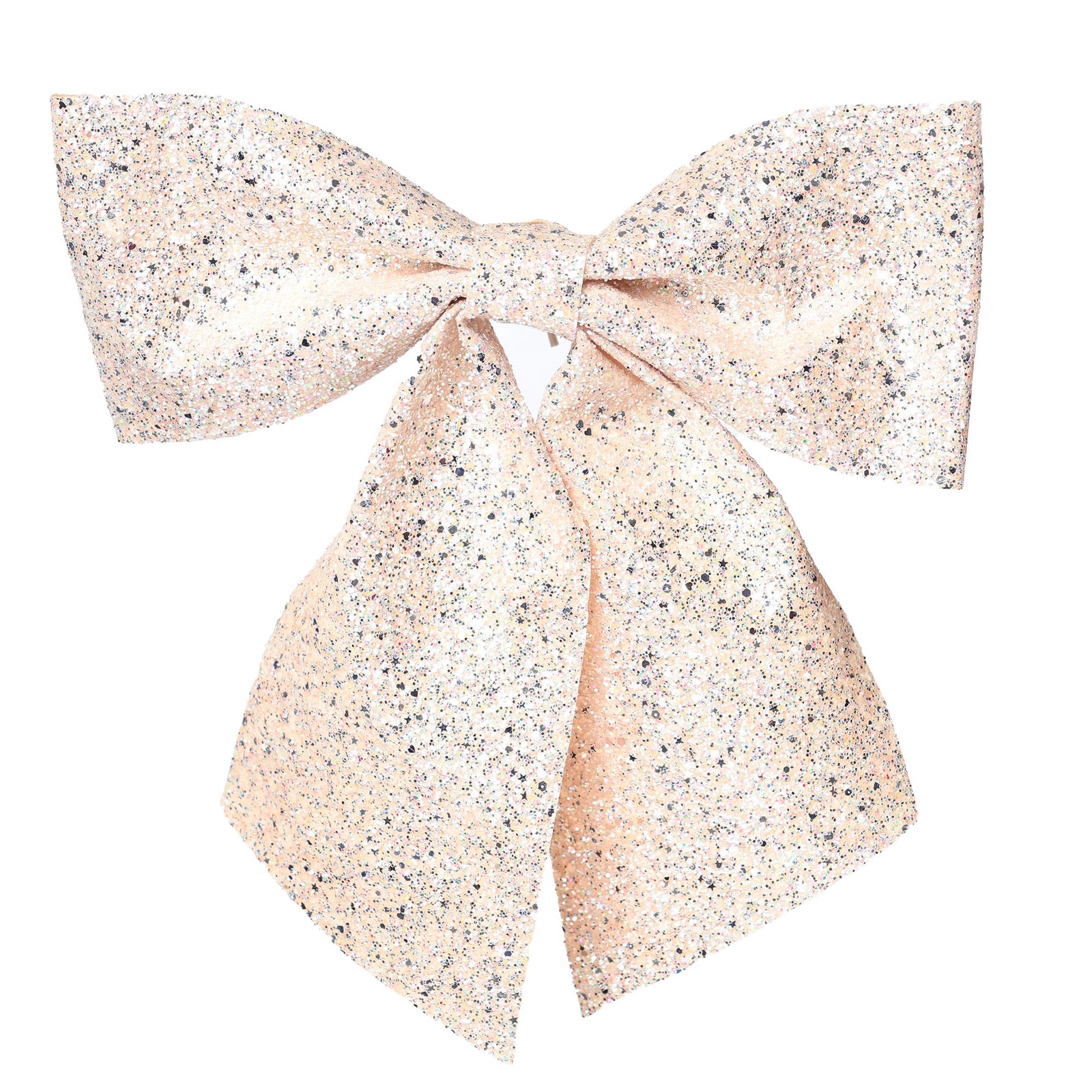 Pale Pink Glitter Christmas Bow