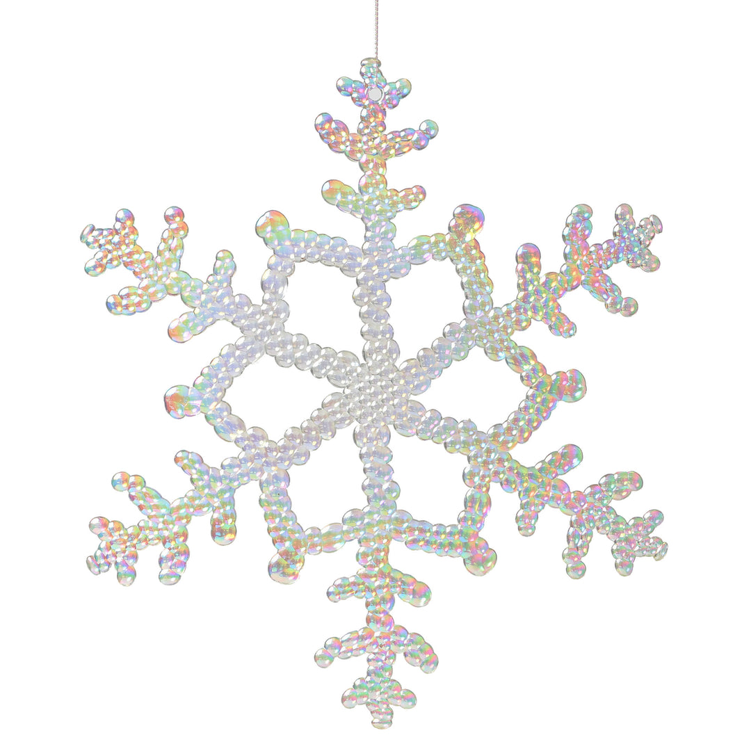 Iridescent Snowflake Hanging Tree Decoration
