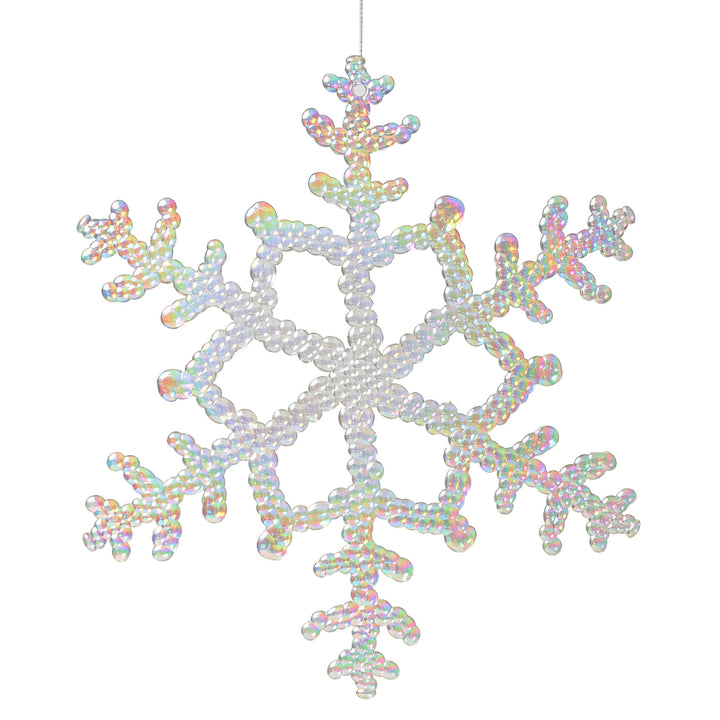 Iridescent Snowflake Hanging Tree Decoration