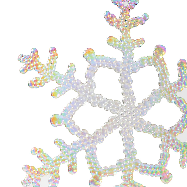 Iridescent Snowflake Hanging Tree Decoration