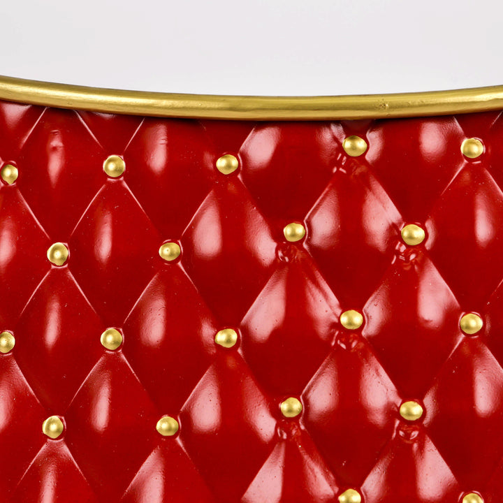 Deluxe Metal Tree Collar Red and Gold - 80cm