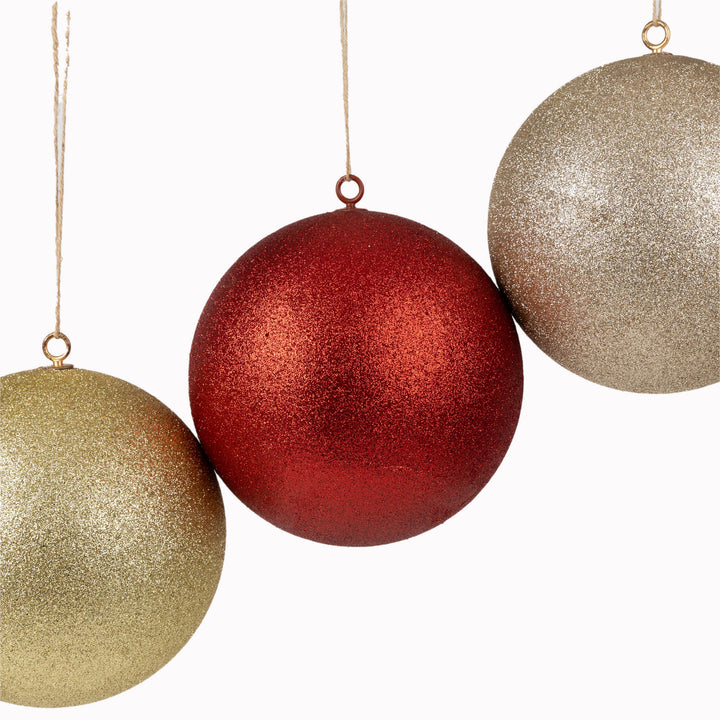 Large Gold Glitter Polystyrene Bauble 20cm(d)