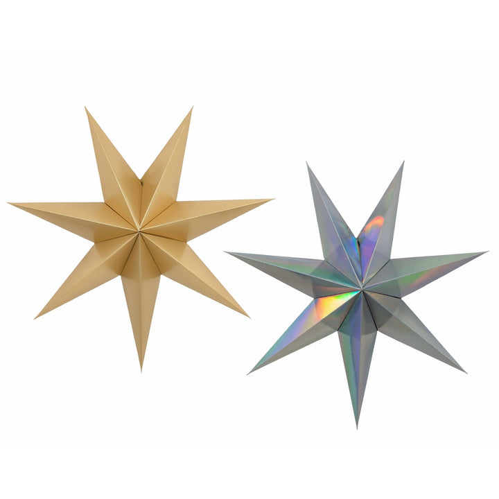 Metallic Gold Folded Paper Star - 60cm
