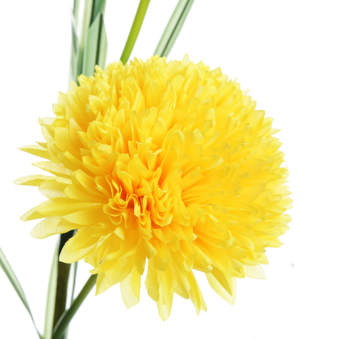 Yellow Flower Trio Spray Close Up
