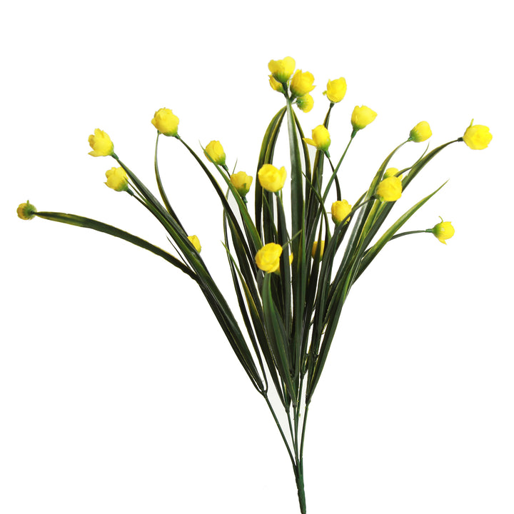 Yellow Mini Bulb Flower Bunch Set of 2