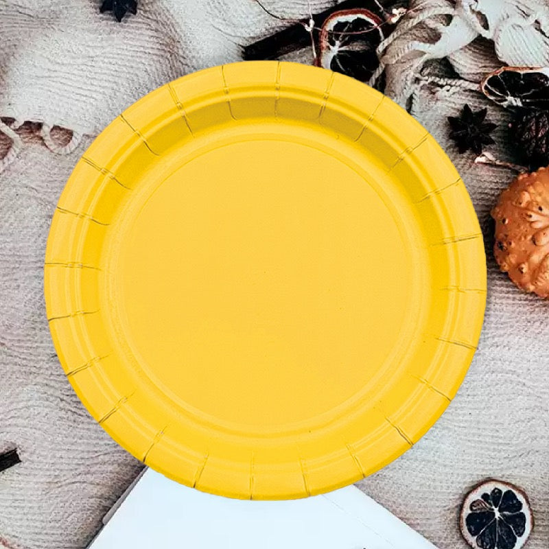 Yellow Paper Plate - Pack of 12