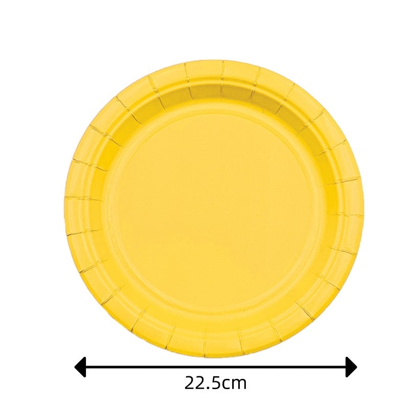 Yellow Paper Plate - Pack of 12