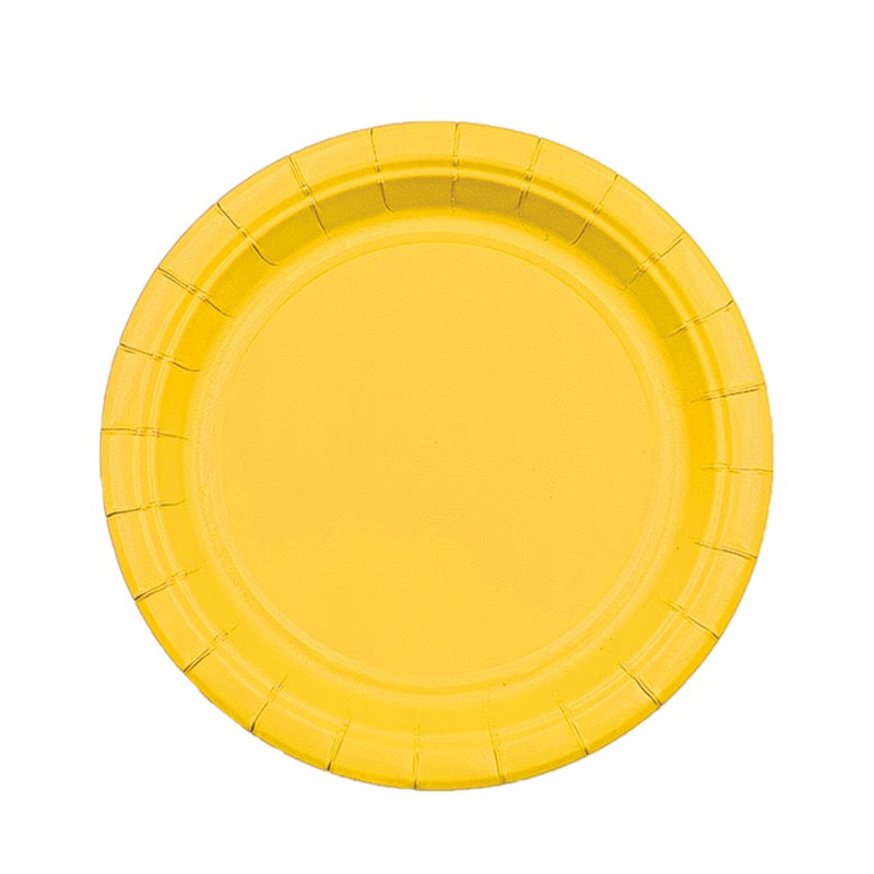 Yellow Paper Plate - Pack of 12