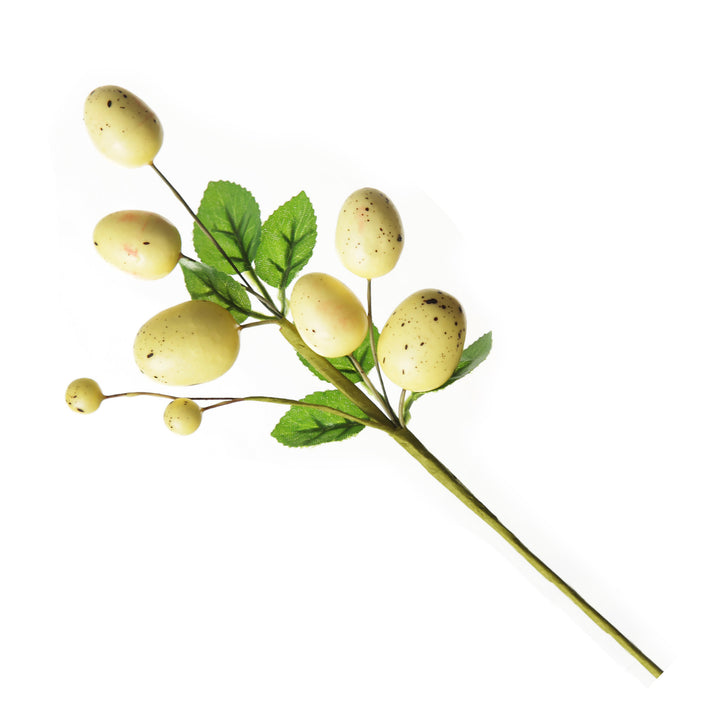 Speckled Egg and Foliage Pick - Set of 2