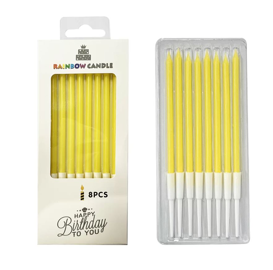 Yellow Candle Set - 8 pack