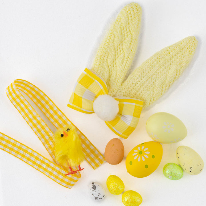 DIY Small White and Yellow Bunny Ears Easter Hat Kit