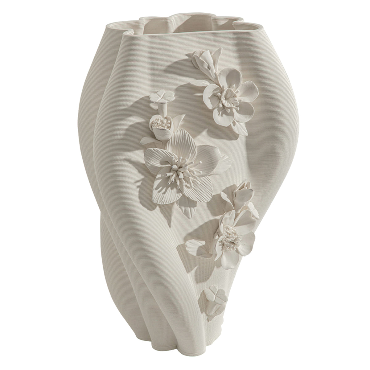 Zuri Bisque - Ceramic Petal Vase - Irregular