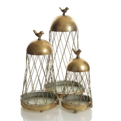Antique Gold Metal Decorative Birdcage