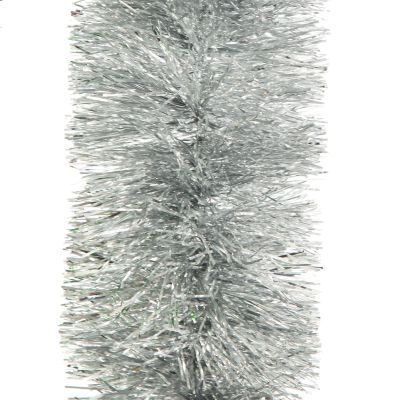 Silver Metallic Thick Christmas Tinsel Garland