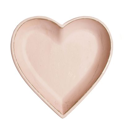 Baby Pink with Gold Edge Heart Plate