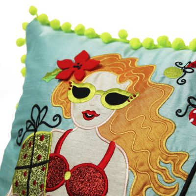 Pom Pom Mermaid Cushion Cover