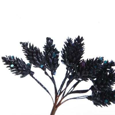 Blue Glitter Pinecone Clusters - Set of 2 
