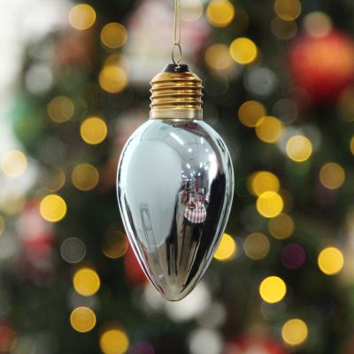 Blue Light Bulb Hanging Christmas Decoration