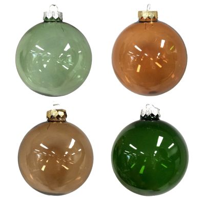 BO HO Glass 10cm Bauble Collection - Set of 4
