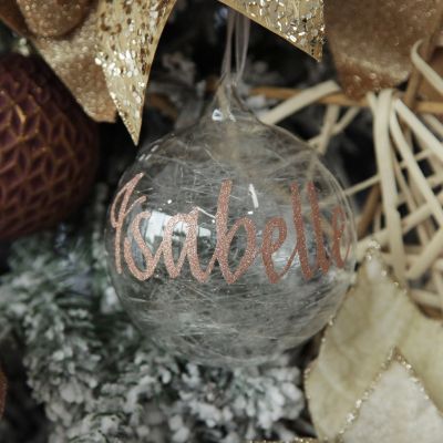 Icicle Glass Personalised Christmas Bauble