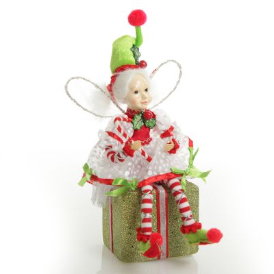Candy Cane Christmas Fairy on Giftbox