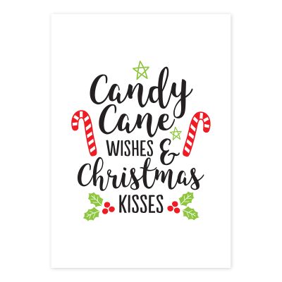 Candy Cane Wishes Poster Print