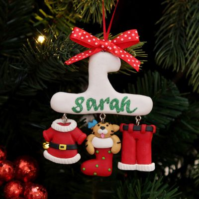 Personalised Cat Charm Christmas Decoration whole product