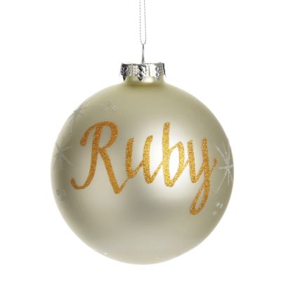 Champagne Glass Personalised Christmas Bauble 