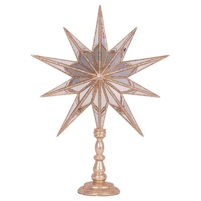 Champagne Glitter & Mirror 3D Celestial Star Ornament