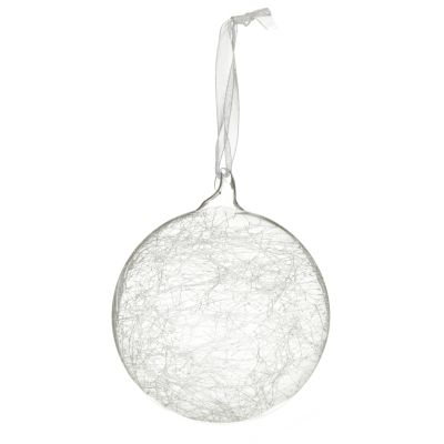 Clear Glass 10cm Bauble Collection - Set of 4